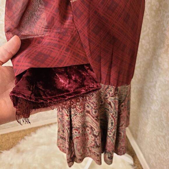 Soft Surroundings Size XS Petite Aideen Mixed Print Maxi Dress - Picture 8 of 11